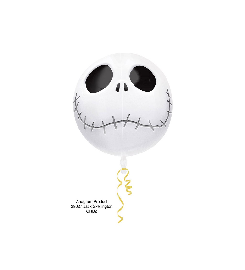 Balónek fóliový Lebka Tim Burton