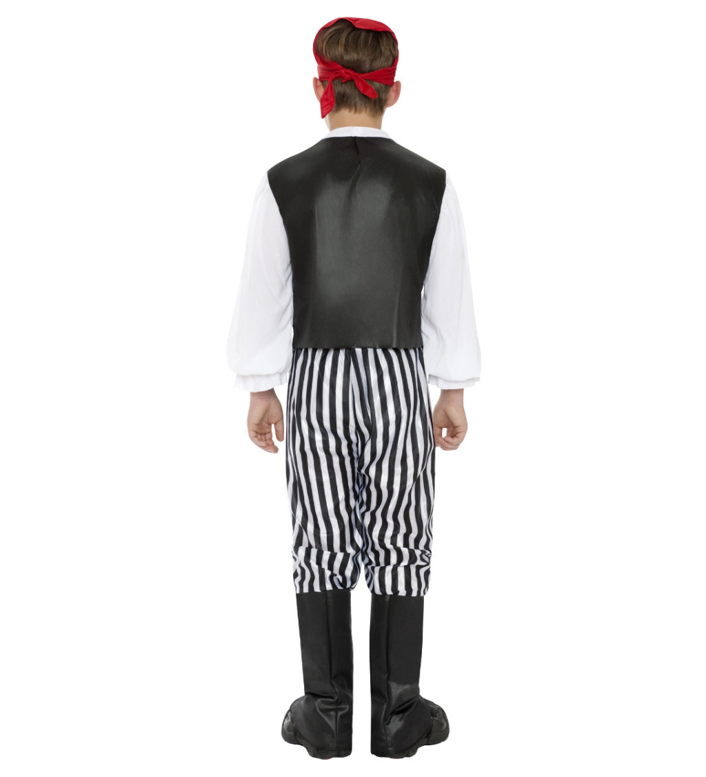 Dětský kostým pro chlapce - Pirát červeno-bílý