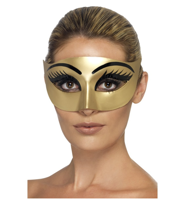 Benátská maska zlatá Kleopatra