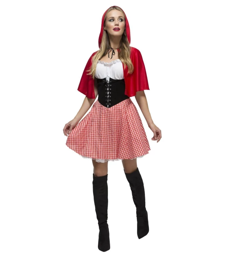 Dámský kostým - Sexy Červená Karkulka s kapucí